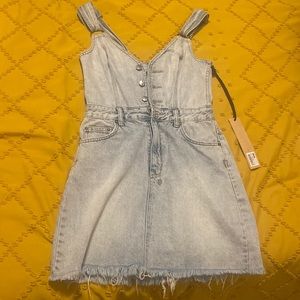 Jean dress, KSUBI, Medium, open back